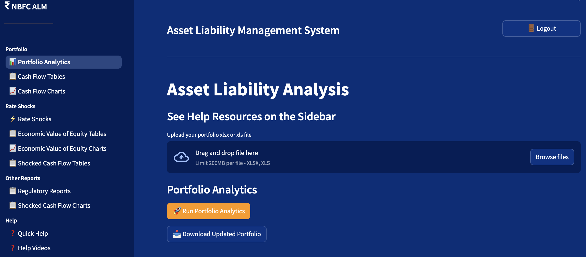 NBFC ALM Platform Interface